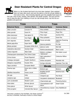 Deer Resistant Plants - Oregon State University Extension Service