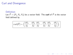 Curl and Divergence
