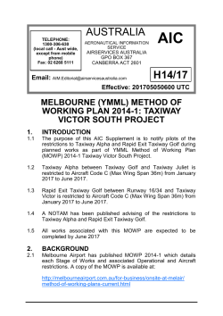 H14/17 - Melbourne (YMML) Method of Working Plan 2014-1