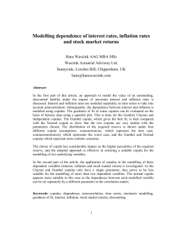 Modelling dependence of interest rates, inflation rates and stock