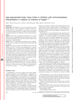 Age-appropriate body mass index in children with achondroplasia