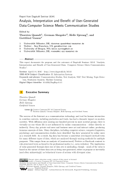 Analysis, Interpretation and Benefit of User