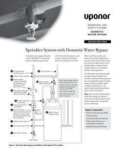 Sprinkler System with Domestic Water Bypass
