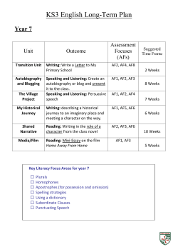 KS3 English Long-Term Plan
