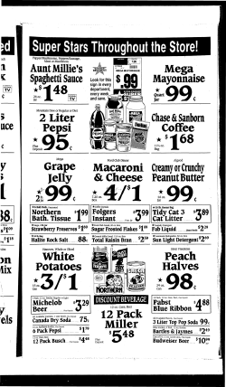 Mega 2 Liter Pepsi Grape Macaroni &euro;L Cheese Jelly White Potatoes