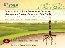 Bank for International Settlements Document Management Strategy