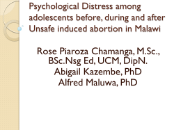 Psychological Distress among adolescents