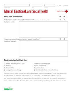 Mental, Emotional, and Social Health