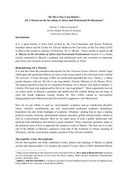 Lecture - University of the Free State