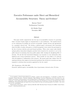 Executive Performance under Direct and Hierarchical Accountability
