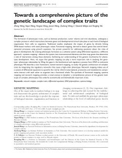 Towards a comprehensive picture of the genetic