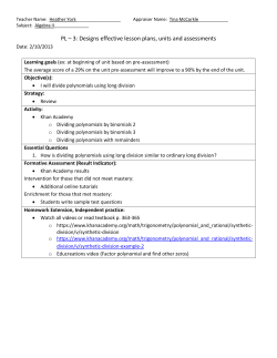 PL &ndash; 3: Designs effective lesson plans, units and