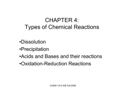 CHAPTER 2: Chemical Equations and Reaction Yields