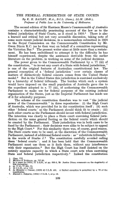Bailey, K H --- "The Federal Jurisdiction of State Courts" [1941