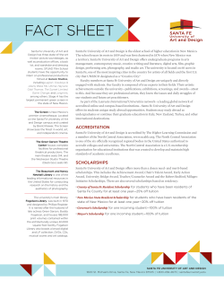 Fact Sheet - Santa Fe University of Art and Design