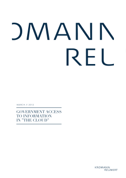 government access to information in &rdquo;the cloud&rdquo;