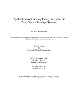 Applications of Queuing Theory for Open-Pit Truck