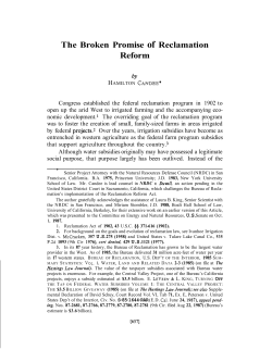 The Broken Promise of Reclamation Reform