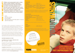 ChiLdrEN ANd youNg pEopLE get DepresseD too