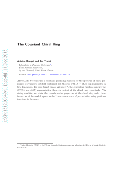The Covariant Chiral Ring