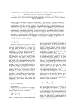Paper-Understanding phosphorus emitter diffusion in silicon solar