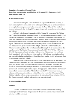 Case concerning the Aerial Incident of 10 August 1999