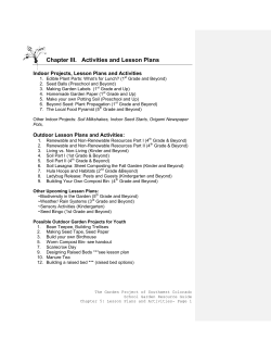 Activities and Lesson Plans