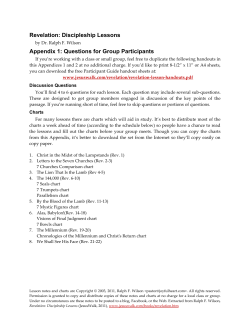 Discipleship Lessons Appendix 1