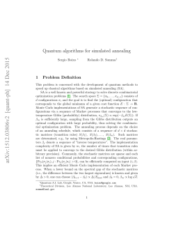 Quantum algorithms for simulated annealing