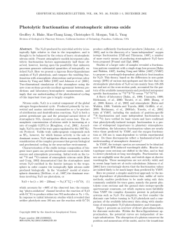 Photolytic fractionation of stratospheric nitrous oxide