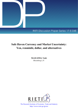 Safe Haven Currency and Market Uncertainty: Yen, renminbi, dollar