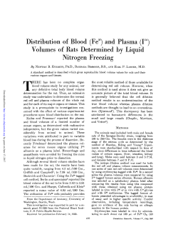 Distribution of Blood (Fe )