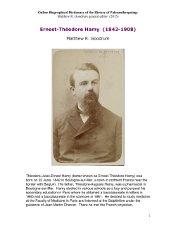 Ernest-Th&eacute;odore Hamy - Department of Science and Technology in