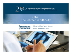 The learner in difficulty - The Royal College of Physicians and