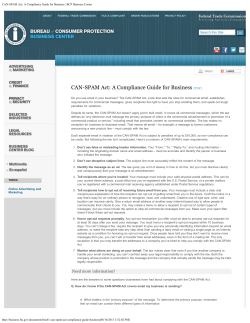 CAN-SPAM Act: A Compliance Guide for Business