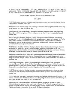 16-106 Veterans Millage Ballot Question