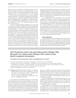(2127) Proposal to conserve the name Sphenozamites