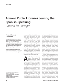 Arizona Public Libraries Serving the Spanish