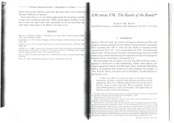 AM versus FM: The Battle ofthe Bands*