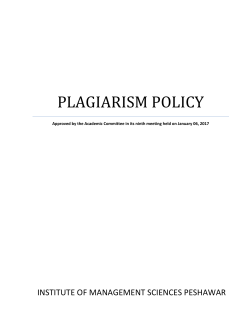 plagiarism policy