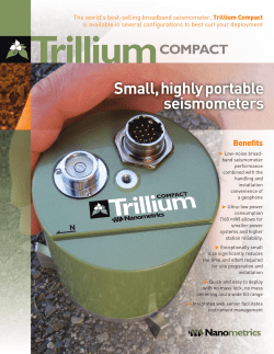 Small,highlyportable seismometers