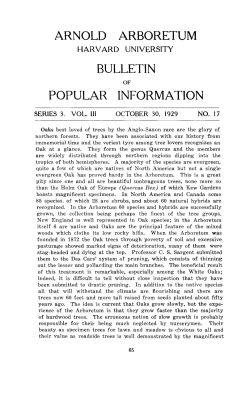 October 30 - Arnoldia