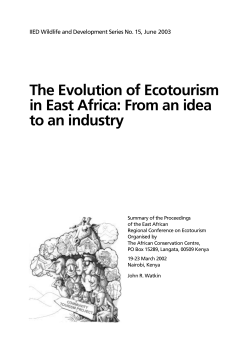 The Evolution of Ecotourism in East Africa