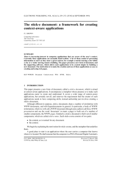 The stick-e document: a framework for creating context