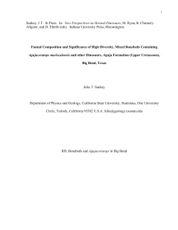 Sankey, JT In Press. In - California State University Stanislaus