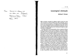 Sovereignty`s Betrayals