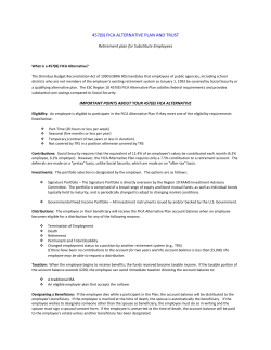 457(B) FICA ALTERNATIVE PLAN AND TRUST