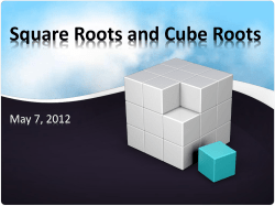 Square Roots and Cube Roots Presentation