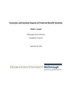 Economic and Societal Impacts of Fraternal Benefit