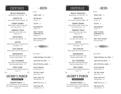 JACOBY`S PUNCH BEER JACOBY`S PUNCH BEER